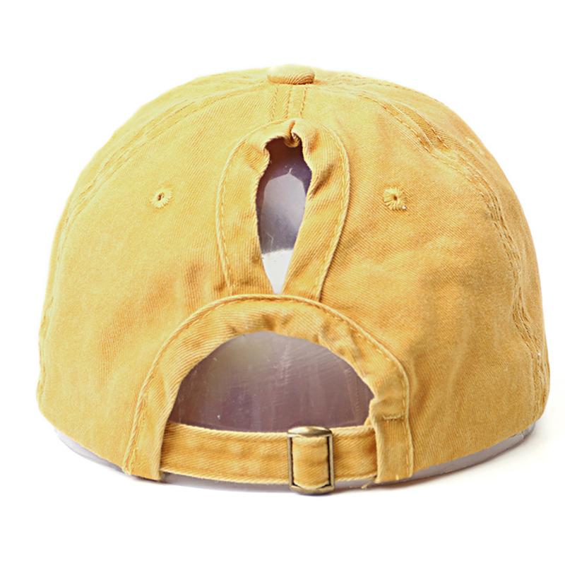 Damen-Baseballkappe mit Hohlsaum, Jeans-Sonnenhut, Baumwolle, schlichte Vintage-Schirmmütze für Outdoor-Sportarten, lässige Kappe