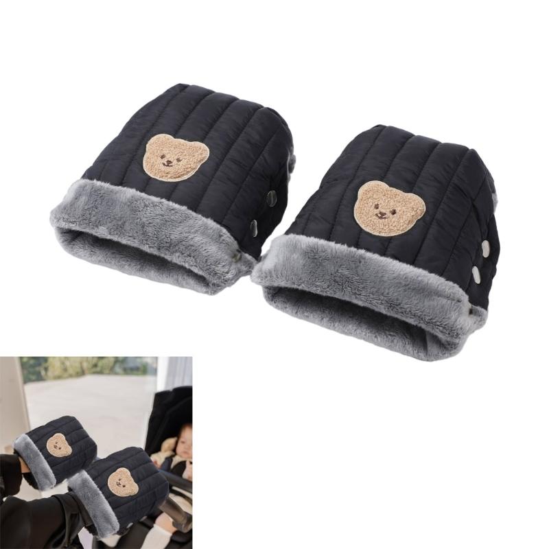 Adjustable Strollers Waterproof Gloves With Soft Lining Windproof Hand Cover Hand Warmer For Parents Caregivers