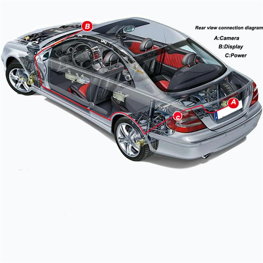 170° HD 8LED Intelligent Dynamic Trajectory Car Rear View Backup Parking Camera