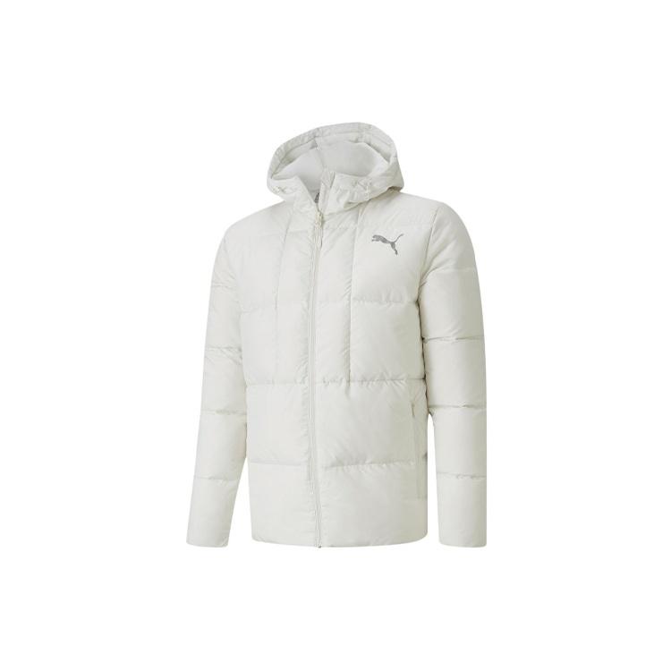 PUMA Essentials Down Jacket  White Grey  Men s 585534-05 S