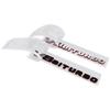 1X Nouveau Emblème 3D ABS Chrome Noir Rouge V8Biturbo Lettres DKSMF5 Badge d'Aile de Voiture Autocollant V8 Biturbo Autocollant Accessoires