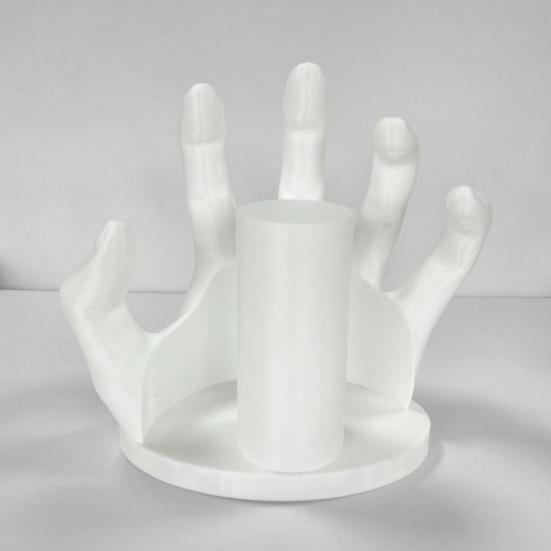 Hand-Shaped Tissue Holder Resin Toilet Paper Roll Stand Easy Installation Bathroom Kitchen Napkin Organizer