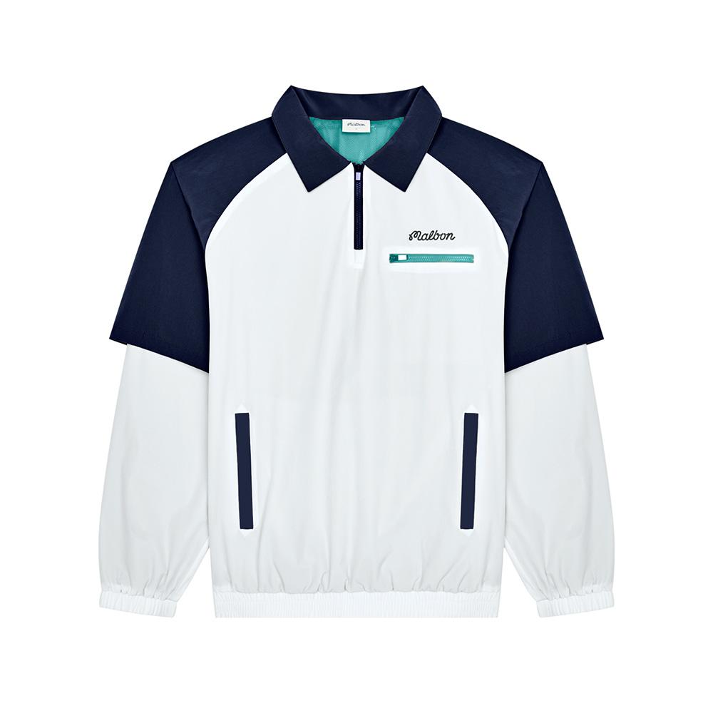 Malbon Golf Marina Windshirt White (Man)