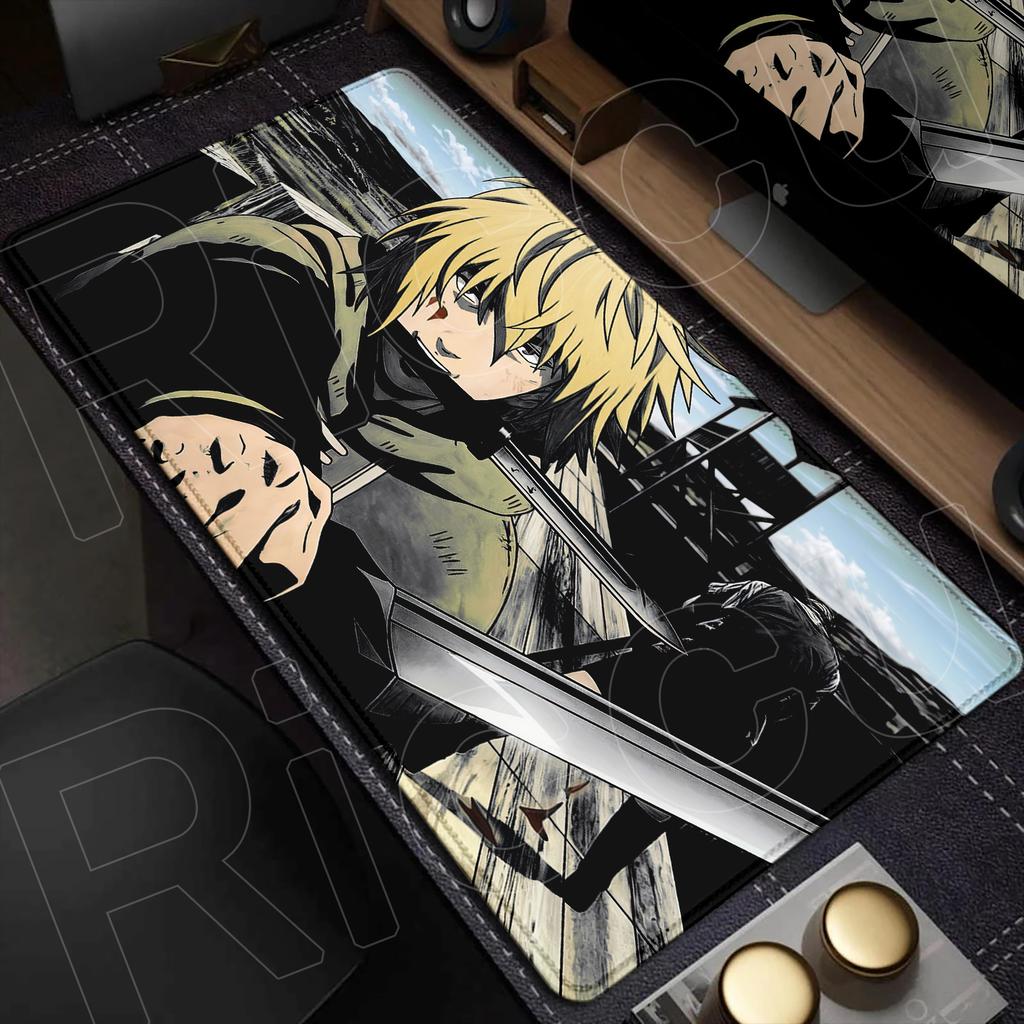 XXL Stor Musmatta Vinland Saga 40x90cm Musmatta E-sport Spel Tangentbordsskydd PC-tillbehör HD Datormatta Skrivbordsmatta