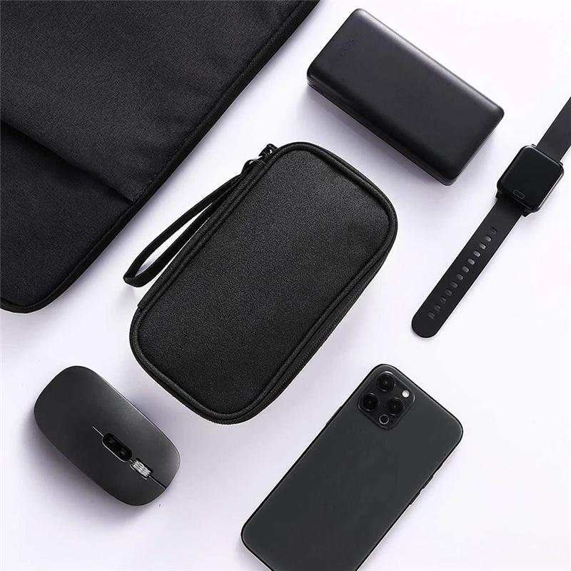 Travel Organizer Bag Cable Storage Pouch Carry Case Portable Waterproof Double Layers with Random Internal Layout