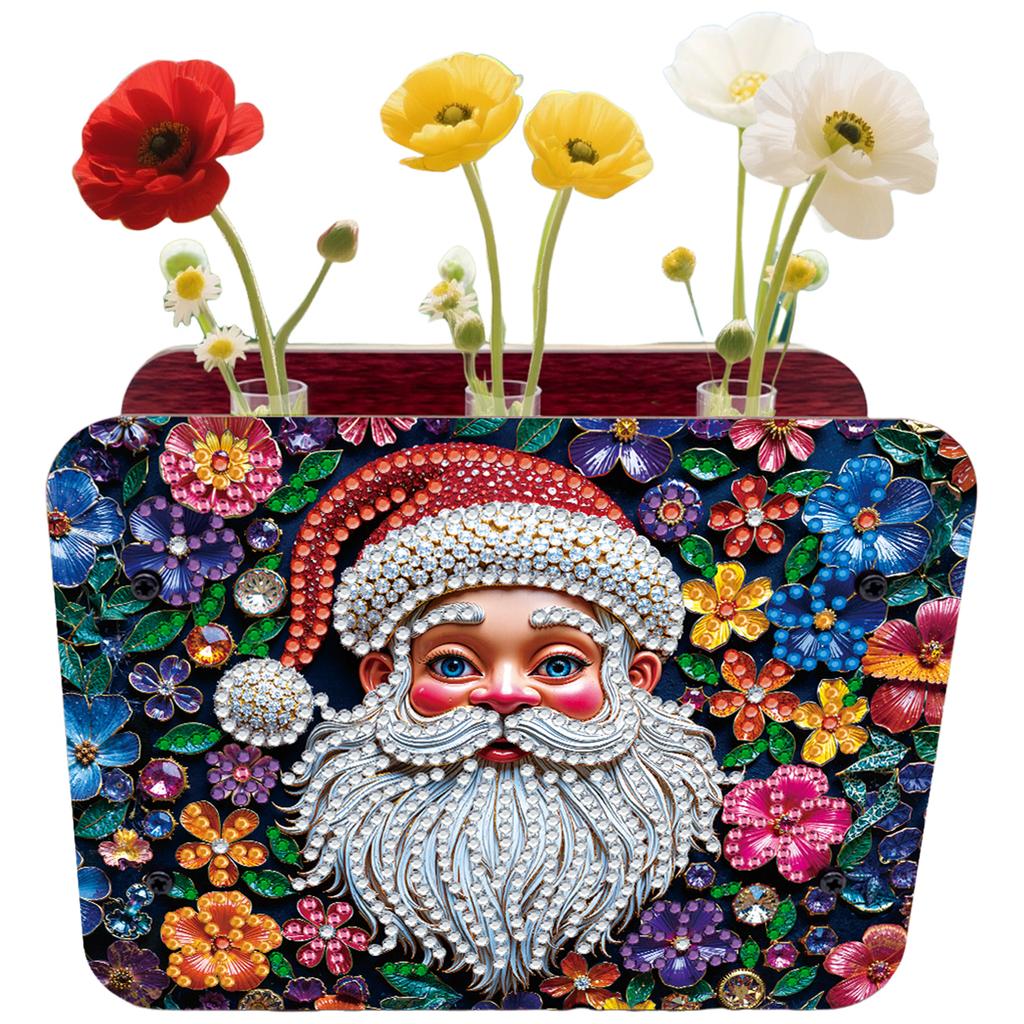 DIY Diamond Painting Wooden Tube Vase Two-Sided Pattern 5D DIY Vase Diamond Painting Kit for Adults Gift Idea Home Office Decor