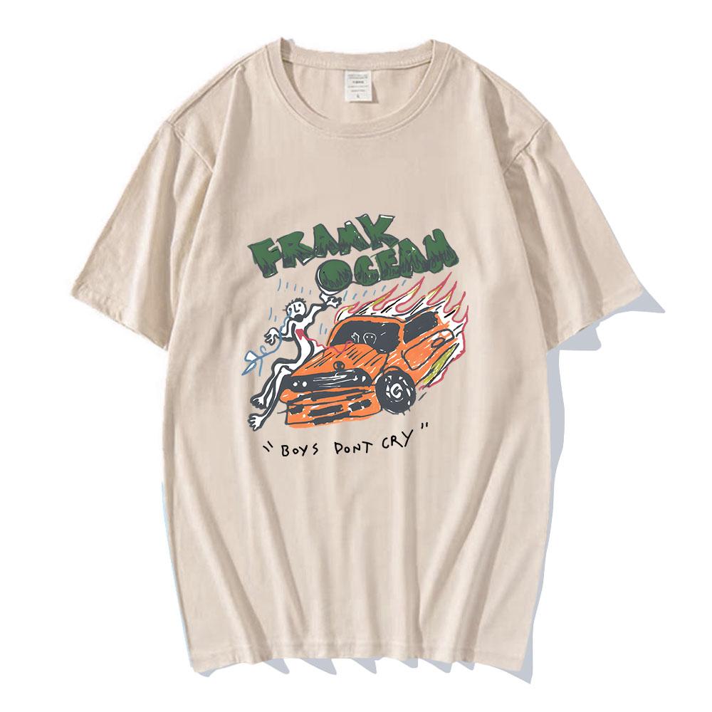Frank O-ocean Blond R&B Music T Shirts MEN Cool Fashion Tshirts 100% Cotton T-shirts Spring Short Sleeve Comfortable Tee-shirt