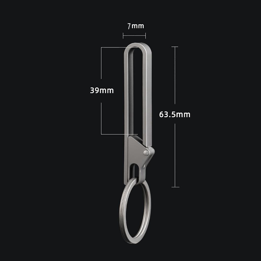EDC Titanium Alloy Quick Buckle Detach Belt Waist Hanging Keychain Car Key Ring