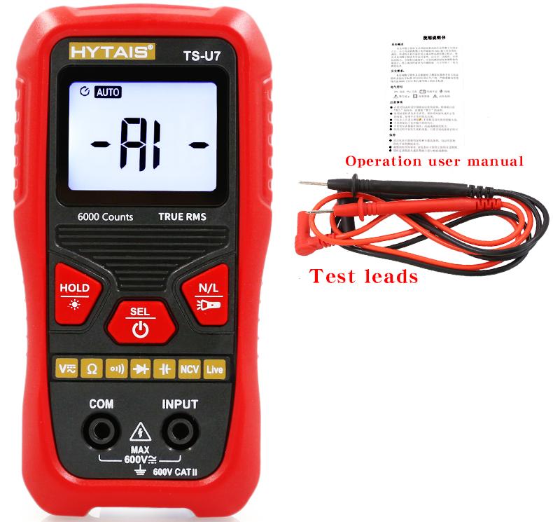 TS-U7 Fully Automatic Recognition Multimeter, Auto Recognizing Capacitors, Diodes, Mini Anti-burn Universal Meter