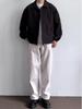 Herren Japanische Retro Locker Geschnittene Coachjacke - Umlegekragen, Vielseitige Unifarbe, Schlichte Frühling/Herbst Arbeitskleidung, Trendiger Uniformstil.