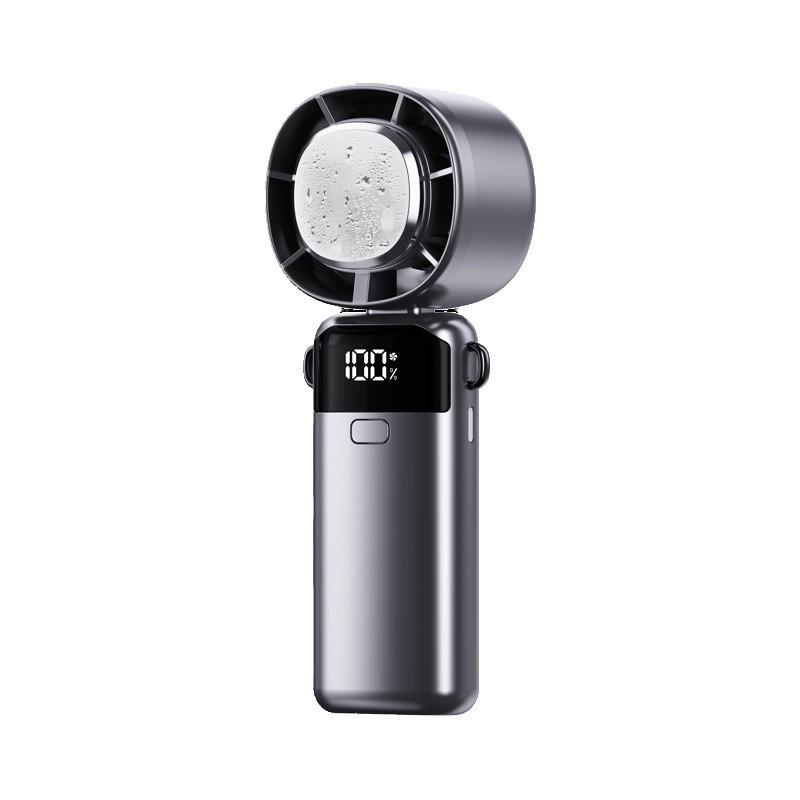 Portable Rechargeable Handheld Folding USB Fan with Ice Pack
