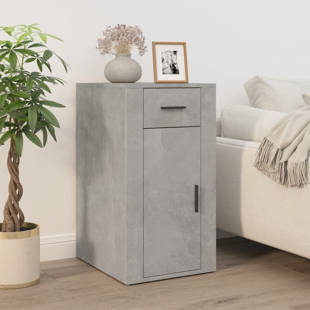 Office Cabinet Concrete Grey 40 x 49 x 75 cm Particleboard
