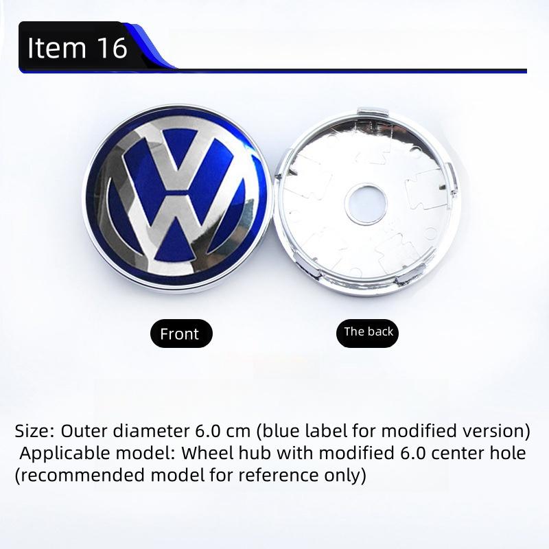 För VOLKSWAGEN VW 56-76mm Bilfälgscenterkåpa Dekal Tillbehör För Volkswagen R-line R GTI Polo Golf Touareg Passat Mago