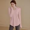 Abbigliamento da yoga a maniche lunghe con cappuccio sottile da donna, per sport all'aria aperta, jogging, top largo per il tempo libero, traspirante, ad asciugatura rapida, tinta unita