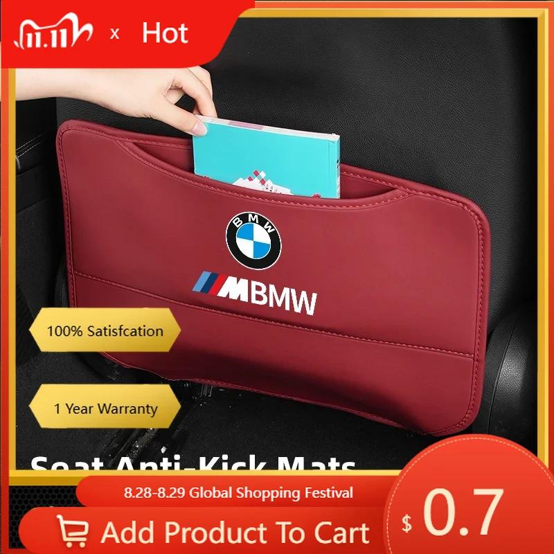 Car Sticker 2025 Hot Car Seat Back Protection Anti-Kick Pad Rear Seat Organizer Storage Bag For BMW Motorsport X1 X3 X5 E39 E46