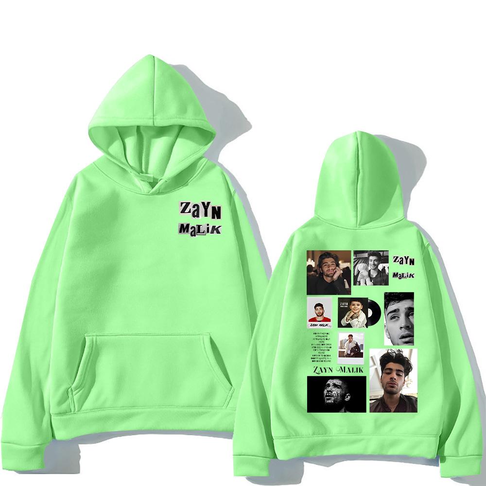 ZAYN Nadruk Modne Bluzy Zayn Malik Retro Hip Hop Pulower Unisex Oversize Topy Jesień Długi Rękaw Bluza Męska Damska Odzież