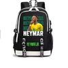 Neymar Neymar Football Print Student Bag Usb Backpack Leisure Outdoor Travel Bag