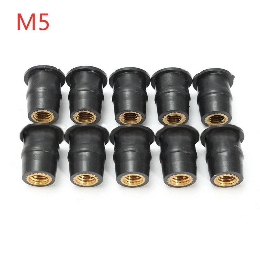10 PCS Rubber Nut 12.8*13.8mm Bolts Screws Hardware