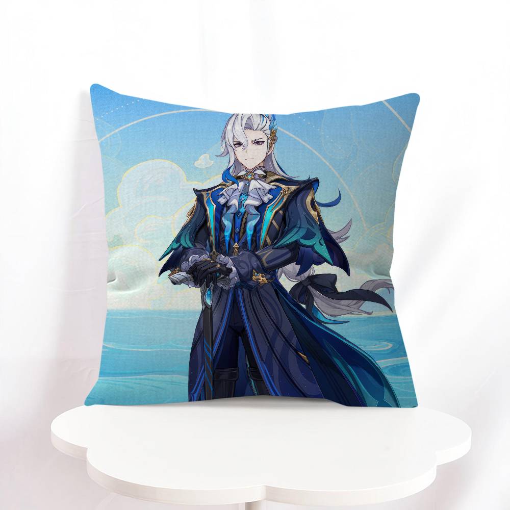 N-Neuvillette Pillow Covers Cartoon Sofa Decorative Home Double-sided Printing Short Plush Cute Cushion Cover