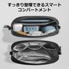 tomtoc Freestanding Gadget YKK Recycled Travel Black Compact, Pouch, Zipper, Materials, Pouch, Water-Repellent,