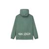 FILA Van Gogh Collaboration Solid Color Logo Breathable Woven Hooded Jacket Men jackets Ail-Green F11M228702F-TQ