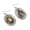 Natural Labradorite, Citrine 925 Sterling Silver Jewelry Earring 1.97" ZS-1366