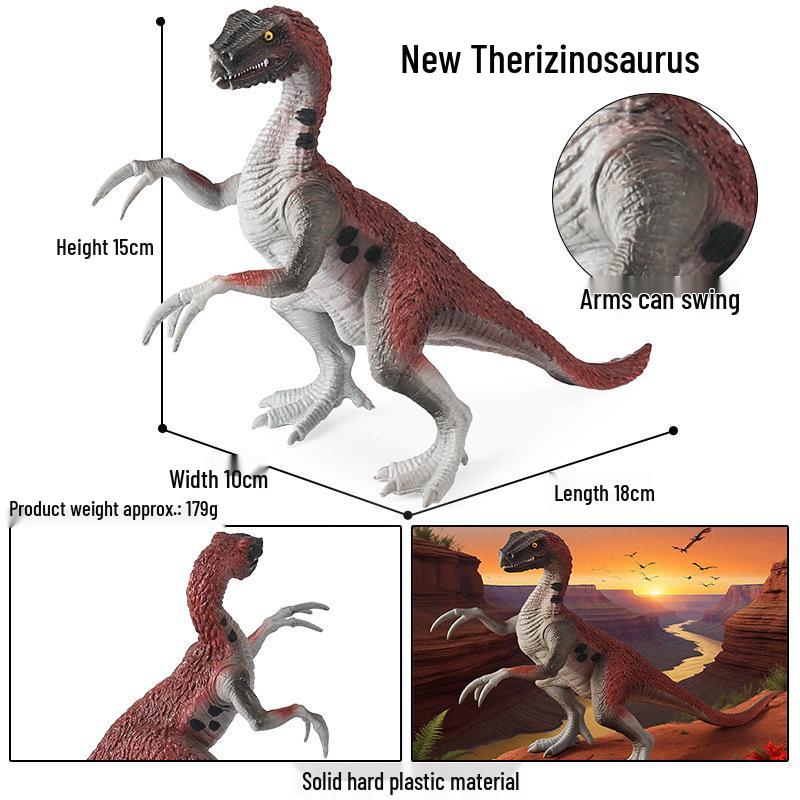 Children's Dinosaur Toy Set: King Kong, Tyrannosaurus Rex, Aurochs, Pachycephalosaurus, Spinosaurus, Therizinosaurus Model.