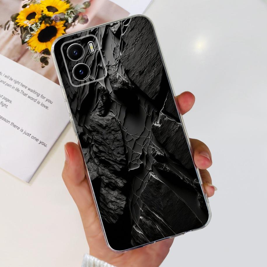 For Vivo Y15s Y15A Y15C Case V2134 V2120 V2147 V2139 Popular Flower Slim Soft Silicone Clear Back Cover For Vivo Y01 V2166 Funda