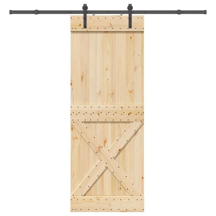 VidaXL Porte coulissante et kit de quincaillerie 85x210 cm pin massif 3332756