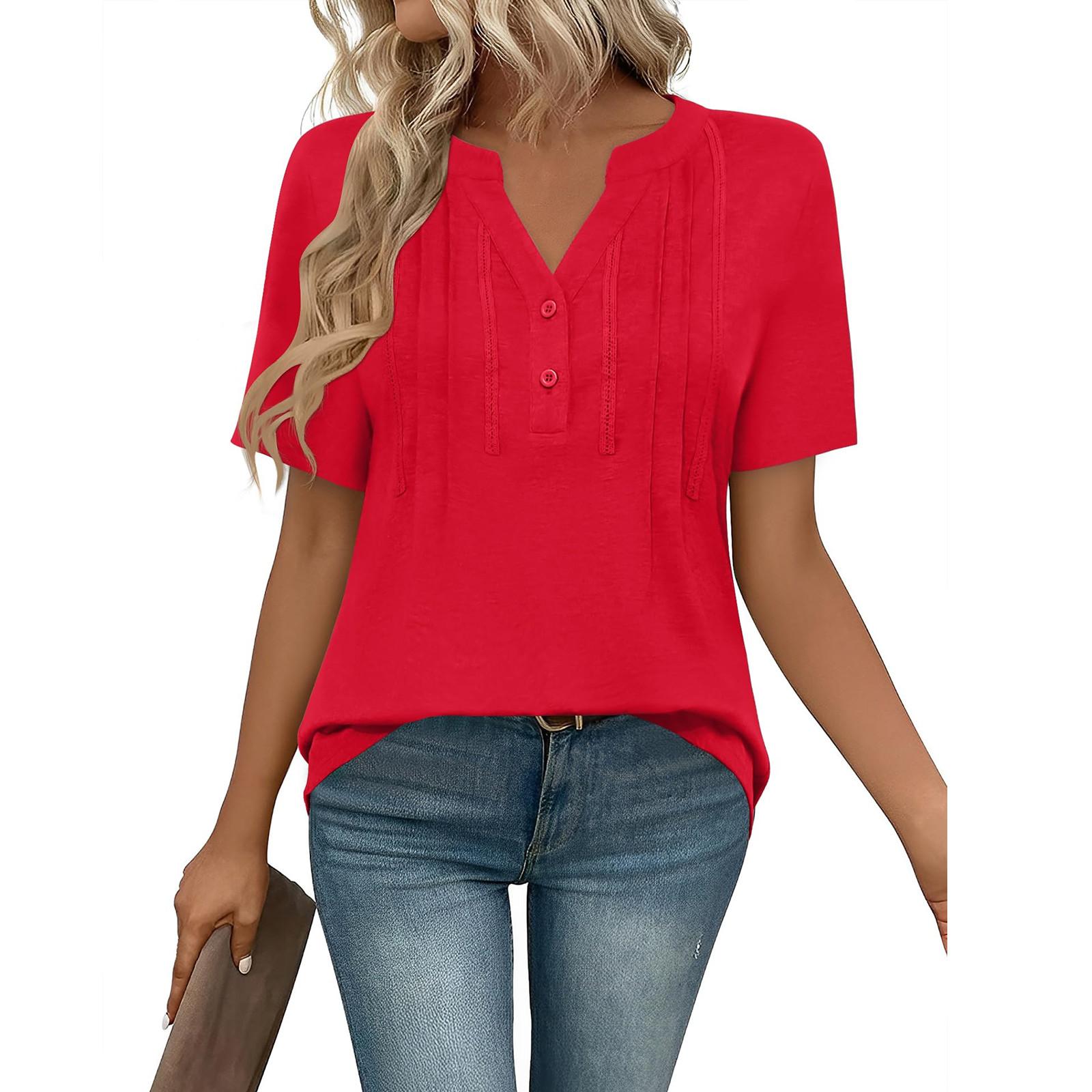 

Женские летние топы, повседневные, с оборками, коротким рукавом, круглым вырезом, свободные, плиссированные футболки L чёрный