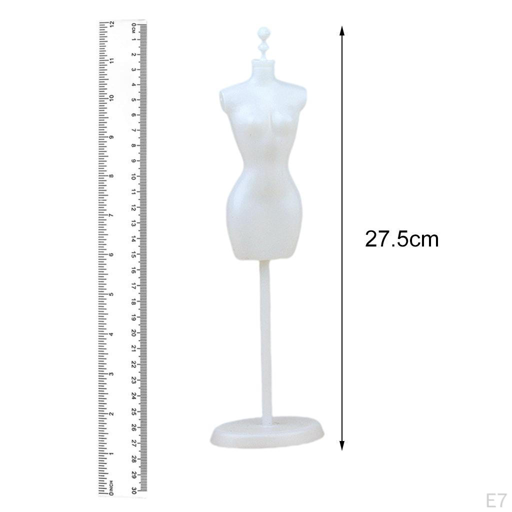 5Pcs Doll Clothes Dress Form Mannequin Mini Holder Stand Support 27.5cm
