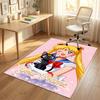 Personalized Crystal Velvet Carpet,Sailor Moon Custom Printed Name, Plush Area Rug For Home Indoor Decor