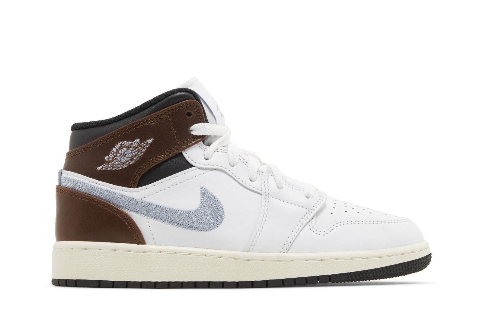 Jordan Jordan 1 Mid SE GS  White Blue Grey  FQ8162-142 37.5