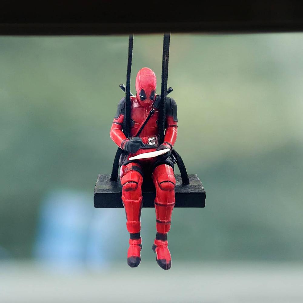 Deadpool Car Swinging Cute Ornament Rear View Mirror Decorations Accessories