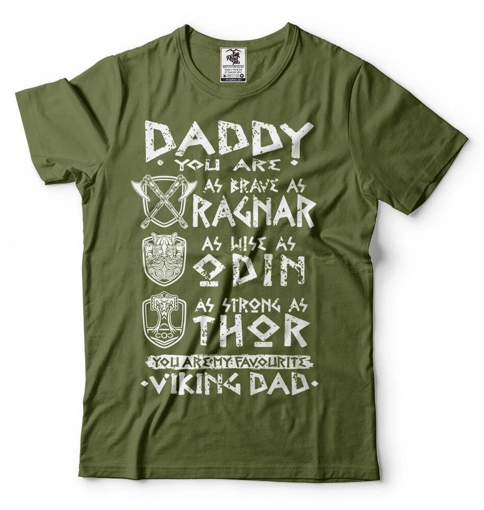 Viking Dad T-shirt Ragnar Thor Odin T-shirt Fathers day Shirt Gift for Dad Shirt S