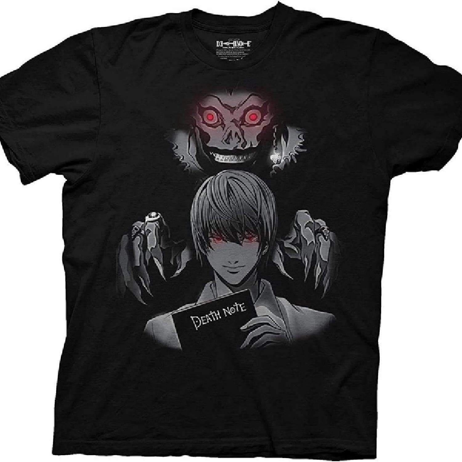

Аниме Футболка мужская Death Note - Модная футболка с мангой Лайт Ягами XXXXXL чёрный