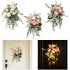 Artificial Floral Swag Flower Teardrop Wreath Decor Sturdy Garland for Wedding Anniversary