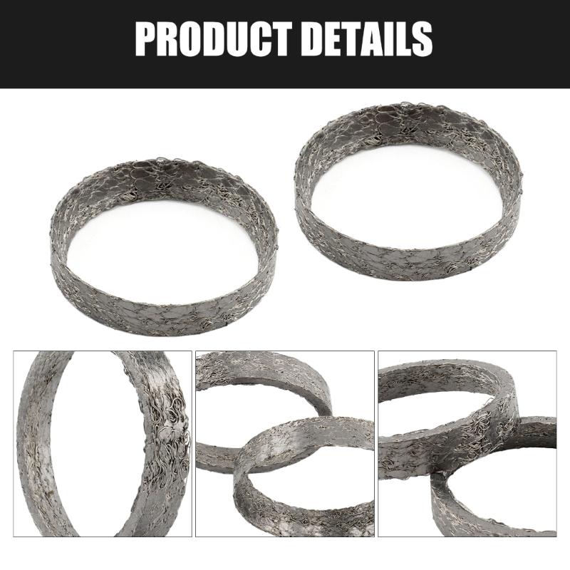 High Temperature Resistant Exhaust Flange Gasket Replacement Crossover Exhaust Seal Gasket Suitable for Motorcycle