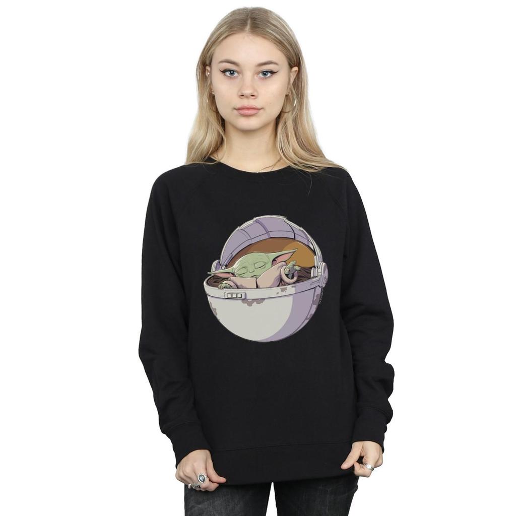 Star Wars Womens/Ladies The Mandalorian Sleeping Child Sweatshirt