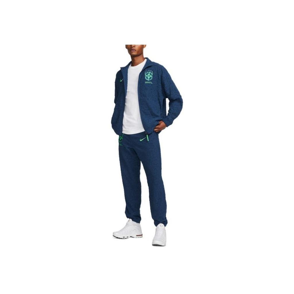 Nike Brazil French Terry Football Tracksuit Jacket Coastal Blue For Men DX2045-490