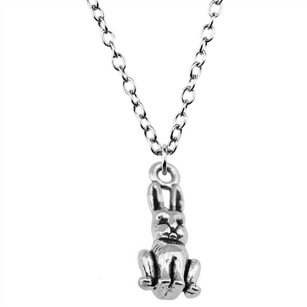 Cat Charm Necklace Cute Animal Pendant For Lovers Minimalist Pet Jewelry Gift 43cm Chain
