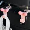 2Pcs Car Hook Lightweight Trunk Seat Button Hook Hole-Free Interior Storage Hook Multi-Functional Water Cup Holder