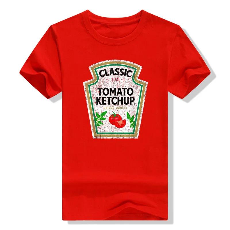 Aesthetic Clothe Yellow Mustard DIY Ketchup Apparel CondiUnisexts Couples Group Halloween Costume TShirt harajuku graphic t shirts
