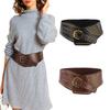 Metal Rivet Wide Belt Adjustable Waist Band Fashion Rivet Belt Spice Girls