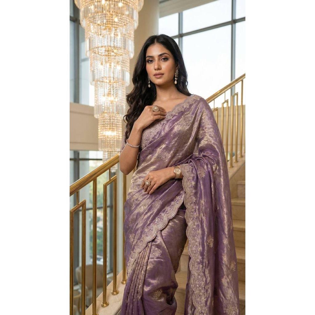 Neuer Instagram Trend Ready-to-Wear Designer-Saree mit Bluse