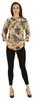 Inkmeso Fashionable Printed Casual Top For Women  s Mandarin Collar Relaxed-Fit Tunic