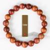 Red Cedar Buddhist Beads Rosary Bracelet: Natural Fragrant Wood, Single Circle, Unisex Jewelry