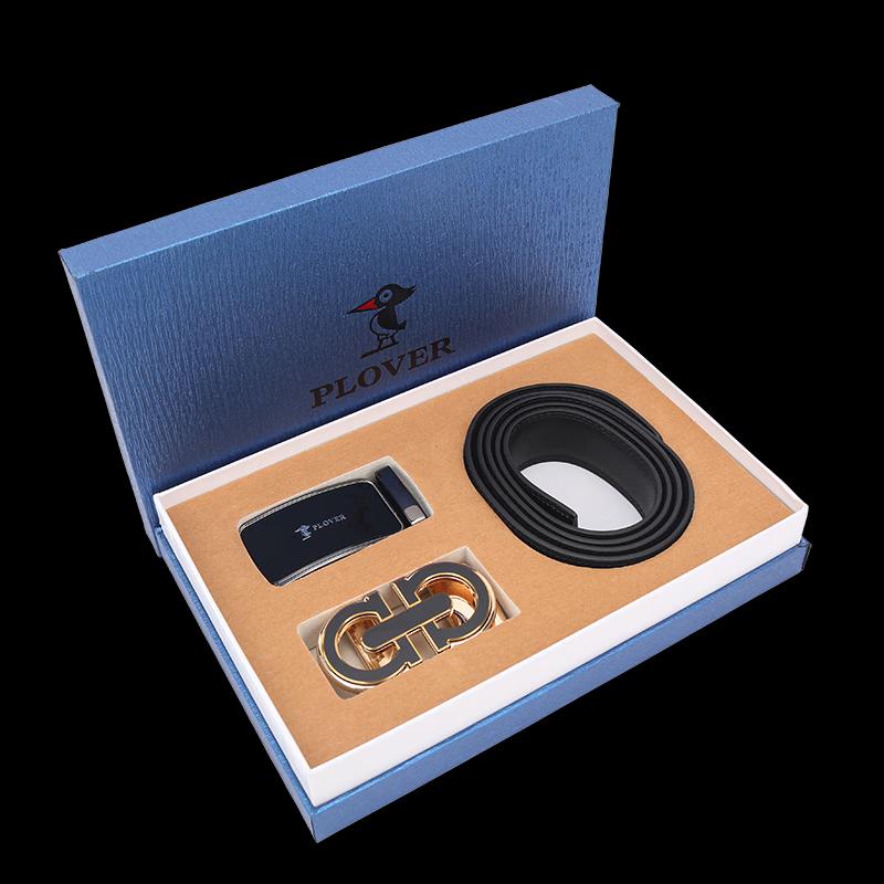 PLOVER Men s Automatic Buckle Leather Belt Gift Set