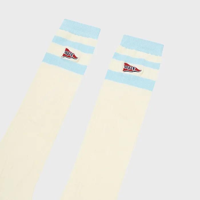 FLAG KNEE HIGH SOCKS (SKY BLUE)