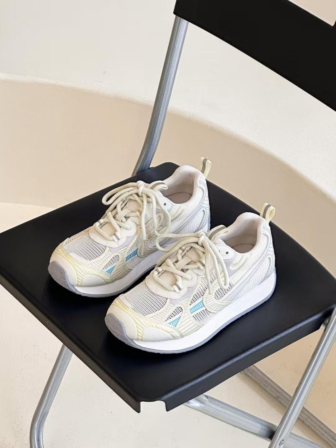 

Dad shoes women s summer new sports and leisure shoes thick sole heightening single net breathable running shoes 40 жовтий